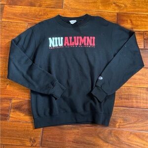 Champion NIU Alumni Black Crewneck
